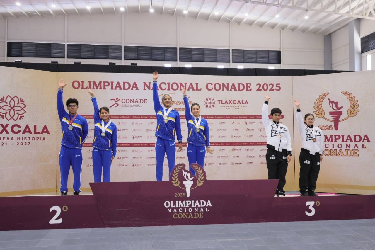 Supera Tlaxcala expectativas en gimnasia de trampolín de Olimpiada Nacional